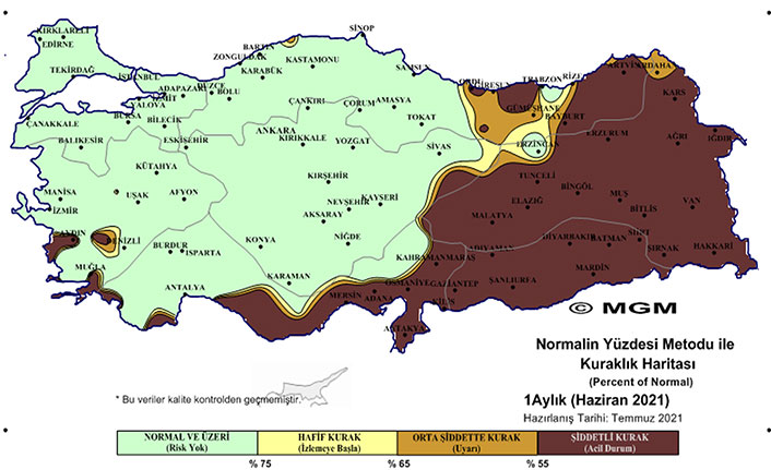 Meteoroloji'nin kuraklık haritası korkuttu! Doğu Karadeniz'de o listede