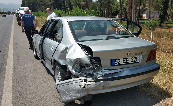 Samsun'da trafik kazası 2 yaralı