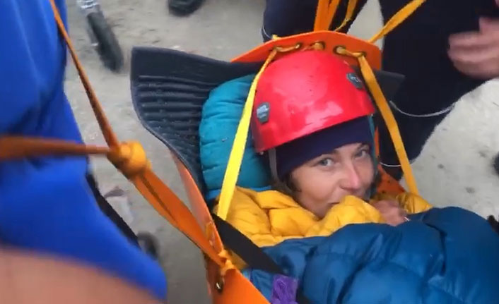 Kaçkarlarda uçuruma düşen Ukraynalı dağcılar kurtarıldı