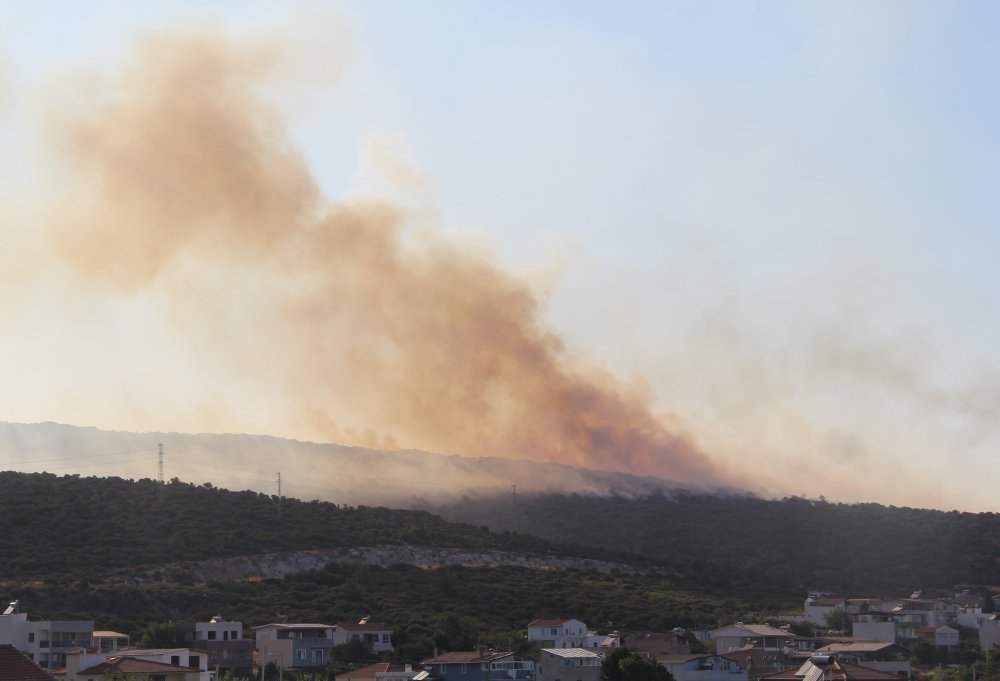 İzmir Urla’daki makilik alan yangını kontrol altında