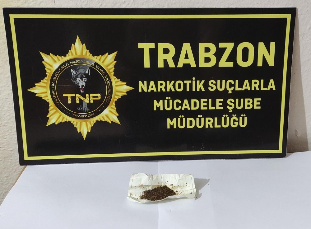 Trabzon’da uyuşturucu madde ele geçirildi