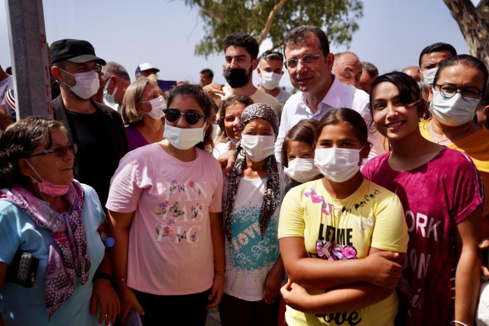 CHP lideri Büyükşehir Başkanları ile yangın bölgesinde