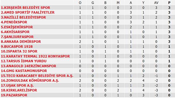 Süper Lig 4. Hafta maç sonuçları, Süper Lig puan durumu ve 5. Hafta maçları