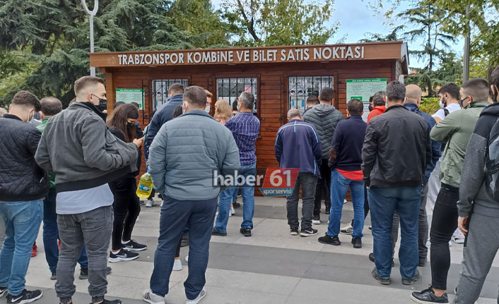 Trabzonsporlu taraftarlar biletlere akın etti