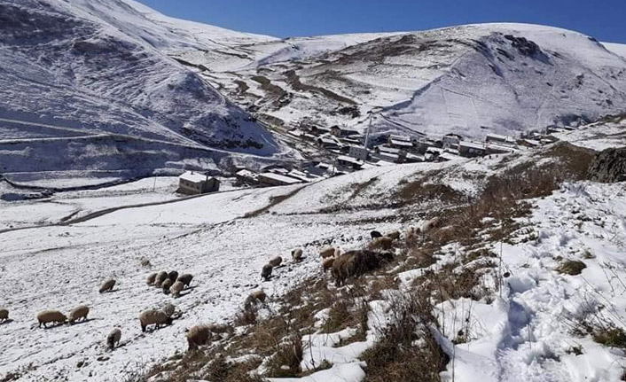 Soğanlı Dağı eteklerinde kardan kapanan yollar açıldı
