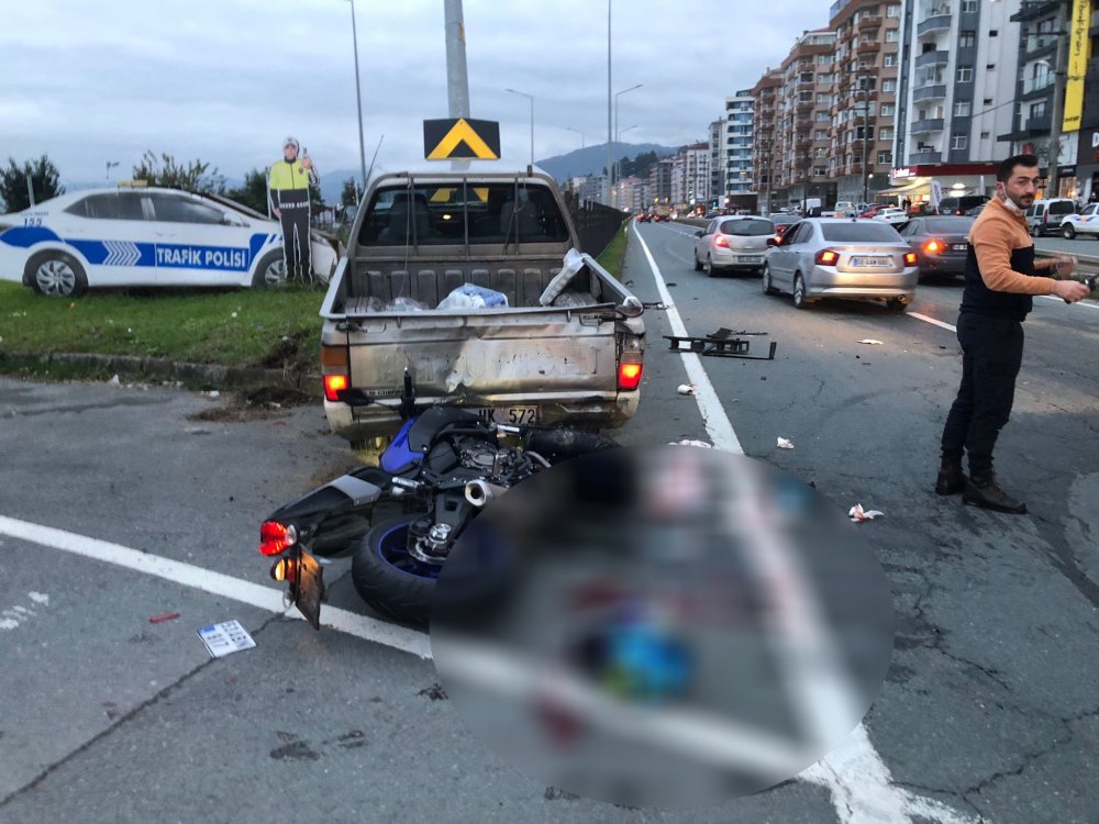 Rize'de zincirleme trafik kazası: 1 ağır yaralı