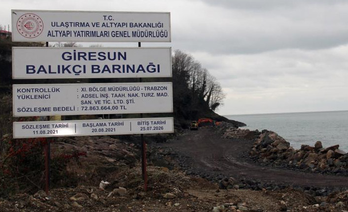 Türkiye’nin en büyük balıkçı barınağı Giresun'da yapılıyor