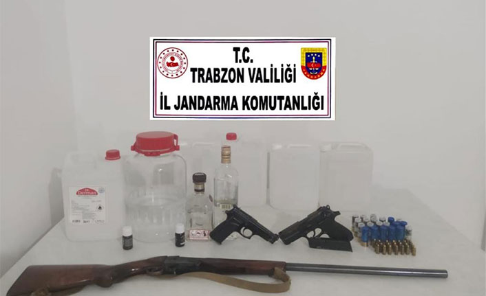 Trabzon'da 6 litre sahte alkol ele geçirildi