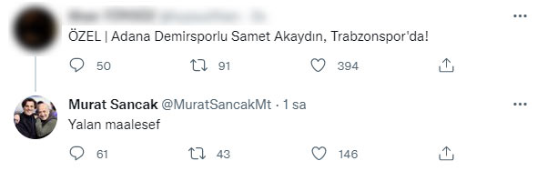 Trabzonspor için adı geçen Samet Akaydın’a başkandan yalanlama
