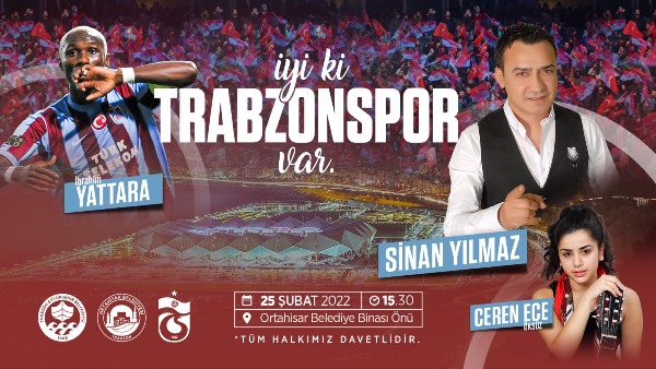 Trabzon'da önce konser sonra maç