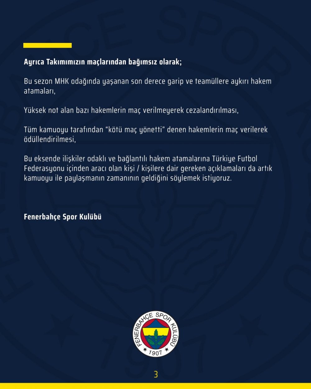 Fenerbahçe yine şaşırtmadı! Trabzonspor maçı öncesi hakem açıklaması