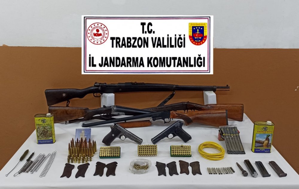 Trabzon’da kaçak silah operasyonu! İmalathane gibi