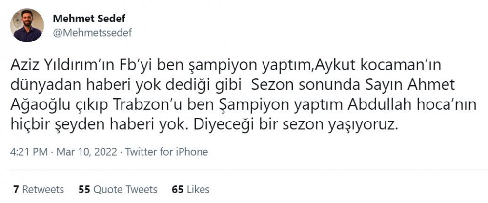 Trabzonspor'dan Mehmet Sedef'e suç duyurusu!