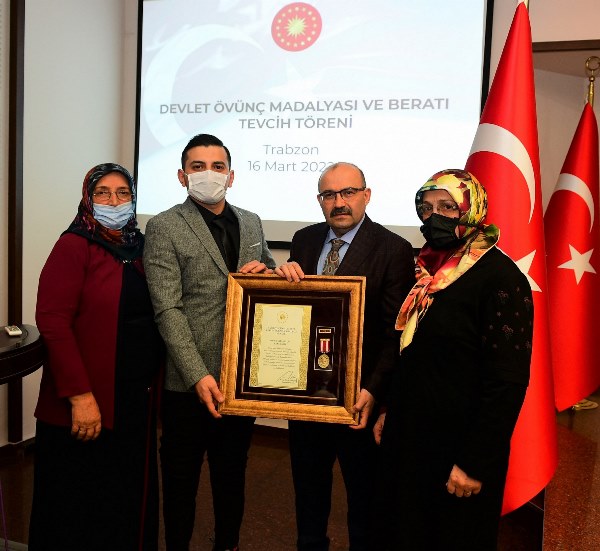 Trabzon'da "Devlet Övünç Madalyası ve Beratı Tevcih Töreni