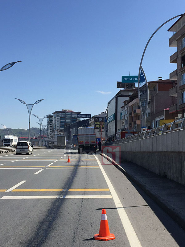 Trabzon’da dumanlar saçan kamyon korku yarattı