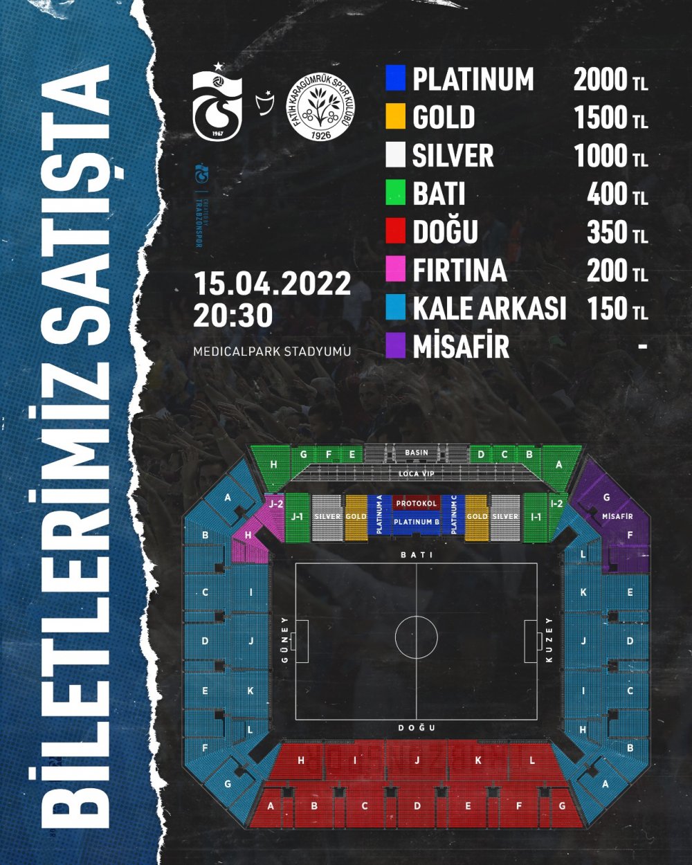 Trabzonspor - Karagümrük maçı biletleri satışa çıkıyor