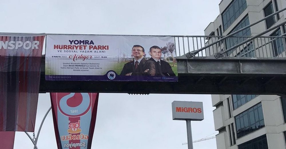 Yomra'da Ekrem İmamoğlu'nu afişleri toplandı