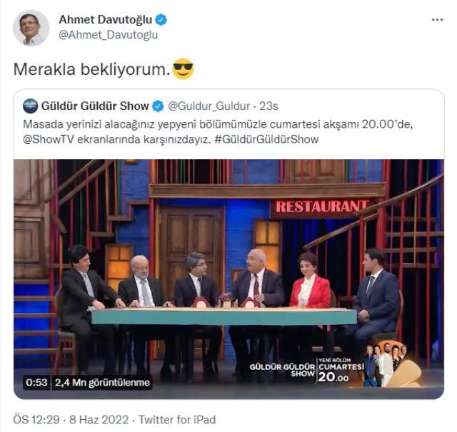 Güldür Güldür Show'un 6'lı masa skecine ilk yorum