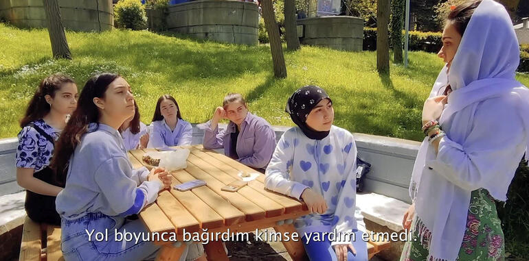 Trabzon'da lise öğrencilerinden anlamlı İngilizce film