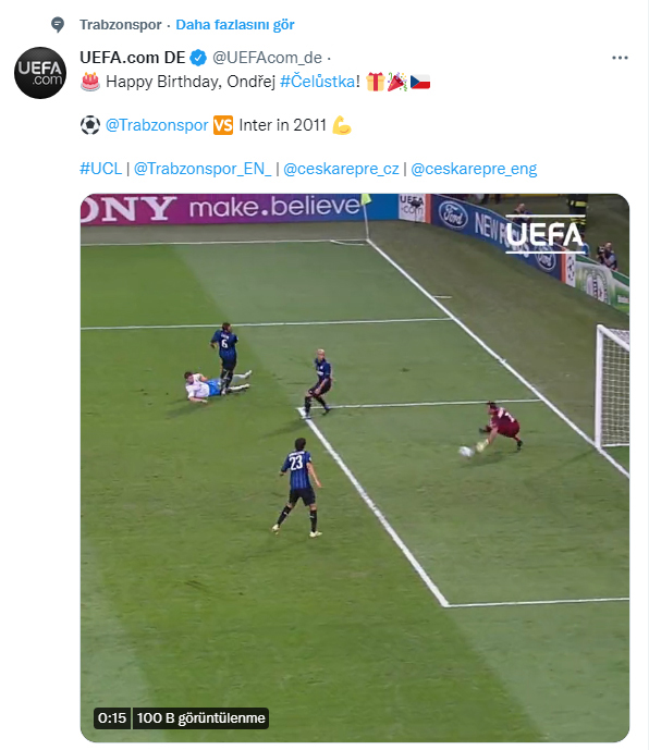 UEFA'dan Celustka'ya kutlama! Trabzonspor'da İnter'e attığı golü paylaştılar