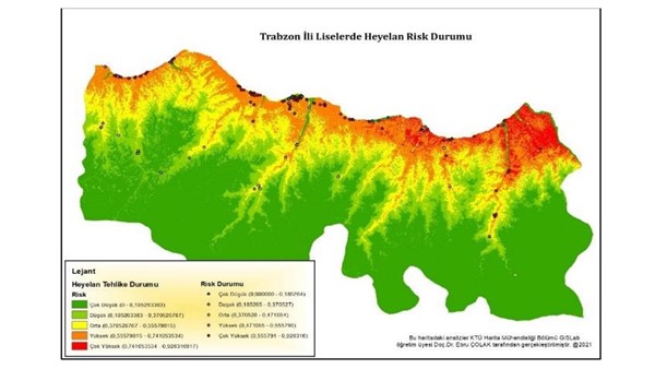Trabzon'da 168 okul ile 193 cami çok yüksek riskli alanda