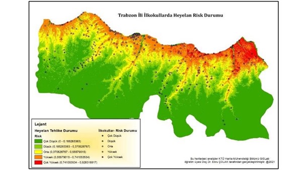 Trabzon'da 168 okul ile 193 cami çok yüksek riskli alanda