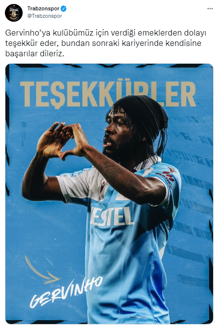 Trabzonspor’dan Gervinho mesajı
