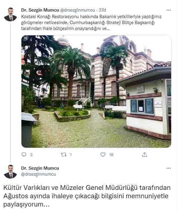 Trabzon Kostaki konağı ile ilgili flaş gelişme! İşte ihale tarihi