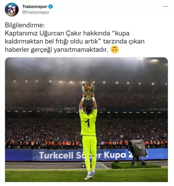 Trabzonspor'dan 'kupa' göndermesi!