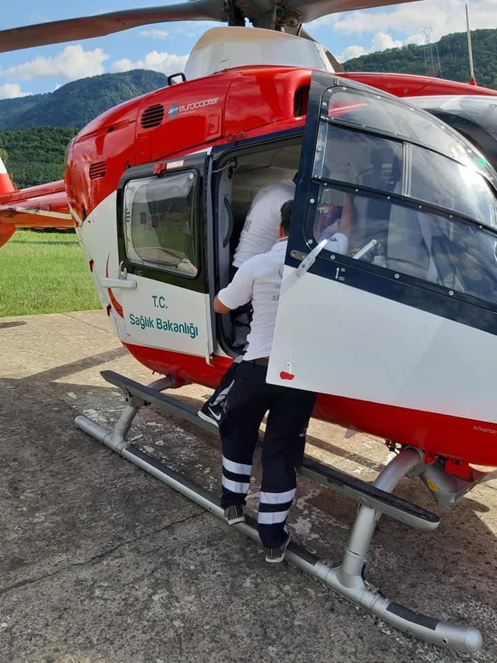 Trabzon'da ambulans helikopterle 21 günde 23 hasta 