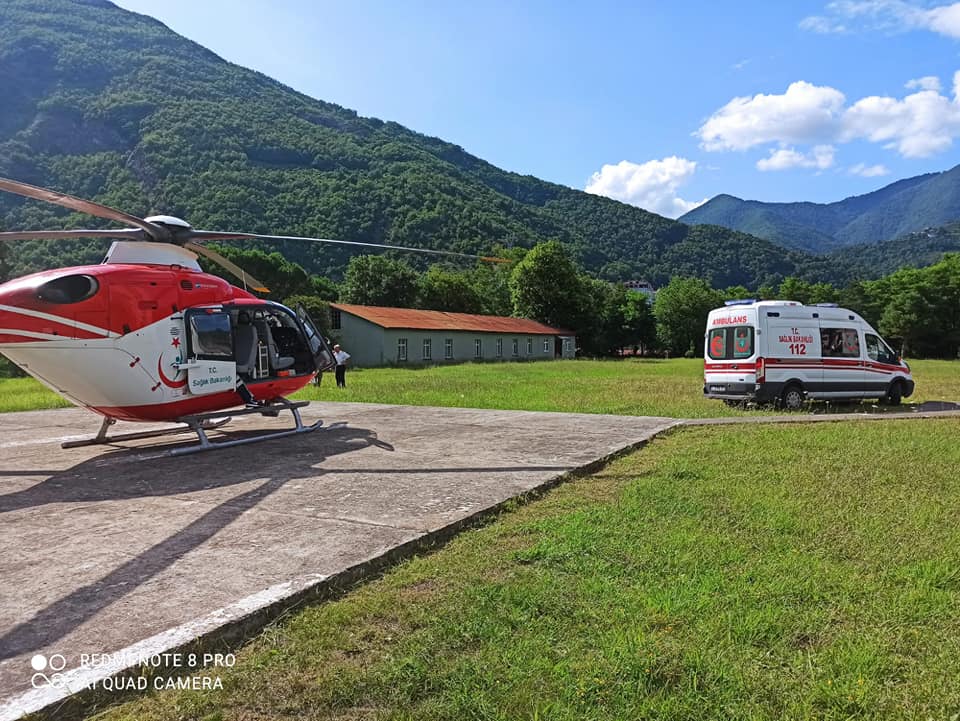 Trabzon'da ambulans helikopterle 21 günde 23 hasta 