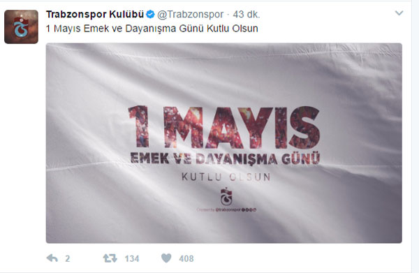 Trabzonspor 1 mayısı kutladı