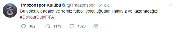 Trabzonspor'un FIFA Başvurusu gündeme oturdu