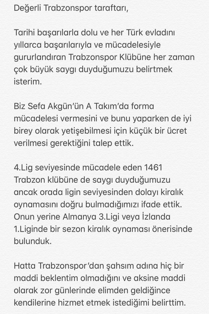 Trabzonspor'da olay olan Sefa'nın menajerinden açıklama!