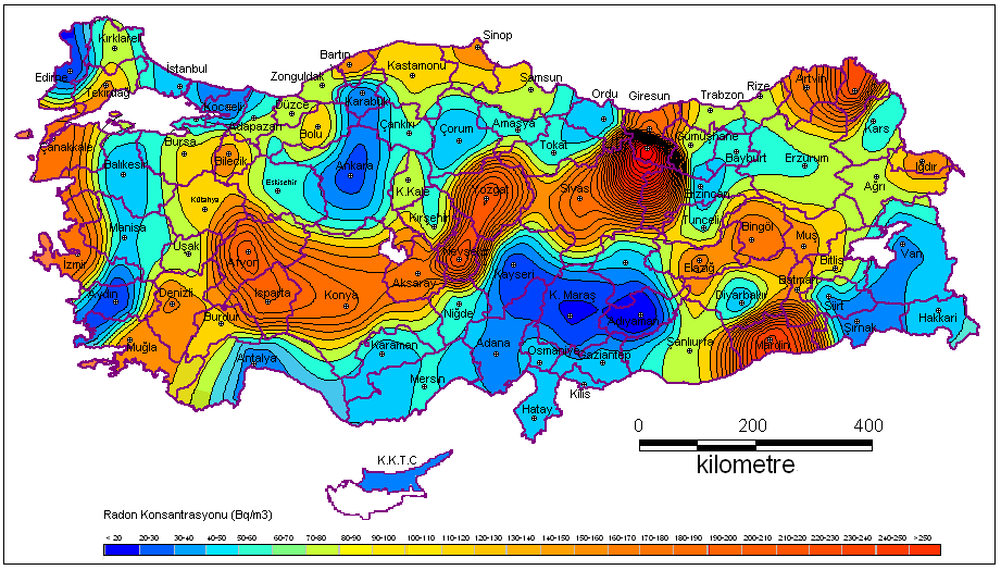 Türkiyenin Doğal Radyoaktivite Zonları ve Çevre Etkileri