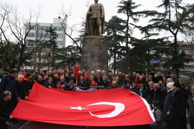Trabzon'da terör protestosu!