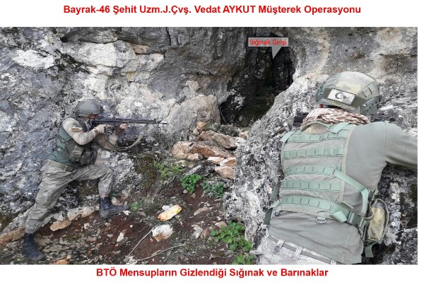 PKK'ya büyük darbe: 11 Sığınak 1  barınak