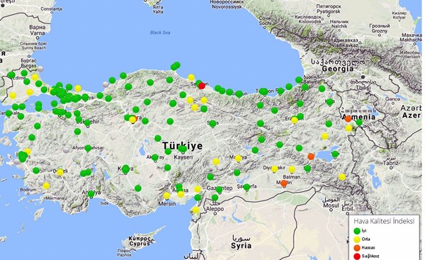 Türkiye’nin en kirli havası Samsun’da