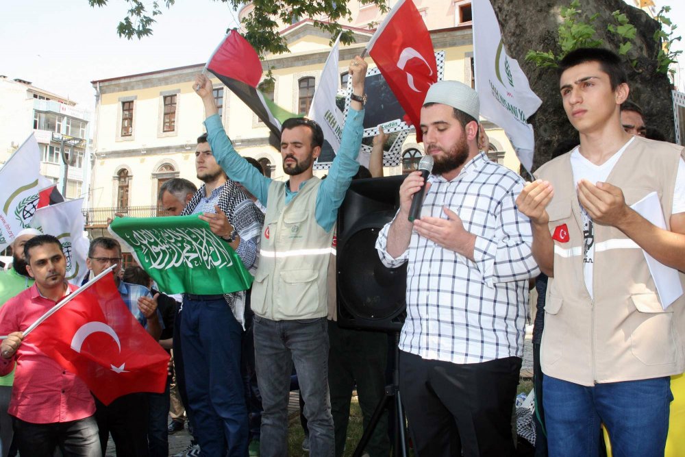 Trabzon'da İsrail protestosu