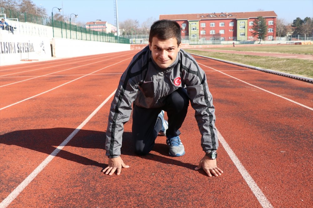 Trabzon'da Özel sporcunun azmi