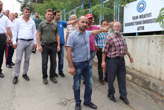 Trabzon'da Yol tepkisi - Trafiğe kapatılınca mahalleli isyan etti