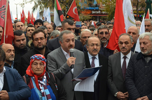 Trabzon'da Kudüs protestosu