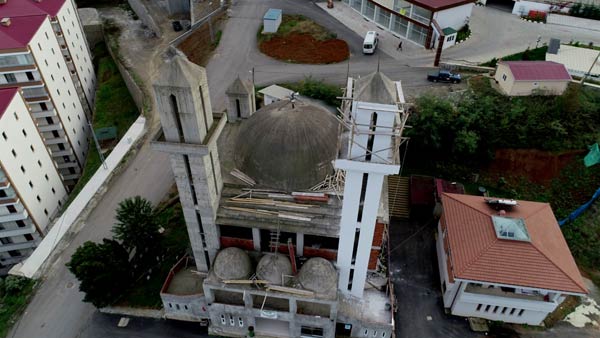Trabzon'da yapımı durdurulan camide yeni gelişme