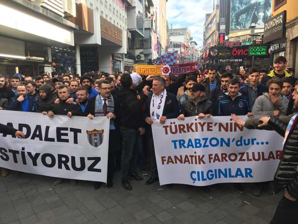 Trabzonspor taraftarından Adalet Yürüyüşü
