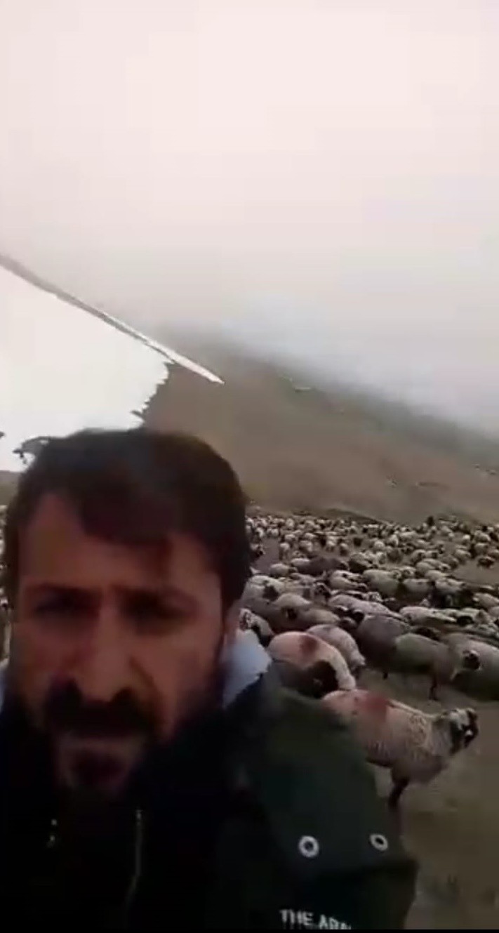 Trabzon'da çobanın yayla yolu tepkisi