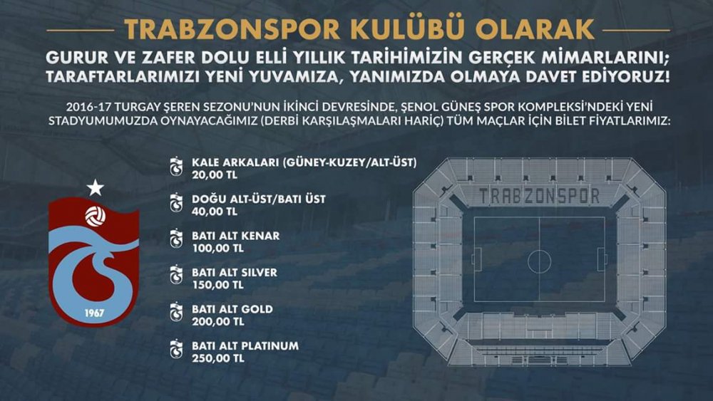 Trabzonspor Akyazı'da bilet fiyatlarını sabitledi