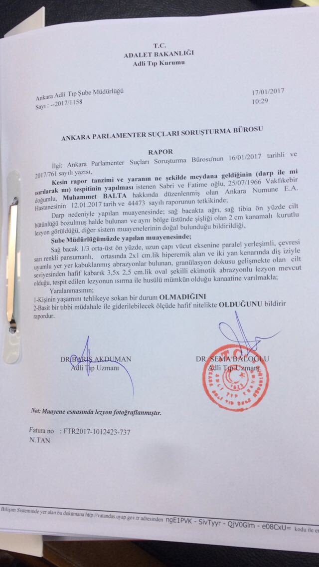 Trabzonlu Milletvekili ısırıldı mı? Adli tıp açıkladı!