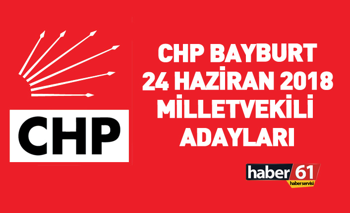 CHP Bayburt 24 Haziran 2018 milletvekili adayları listesi... İşte adaylar