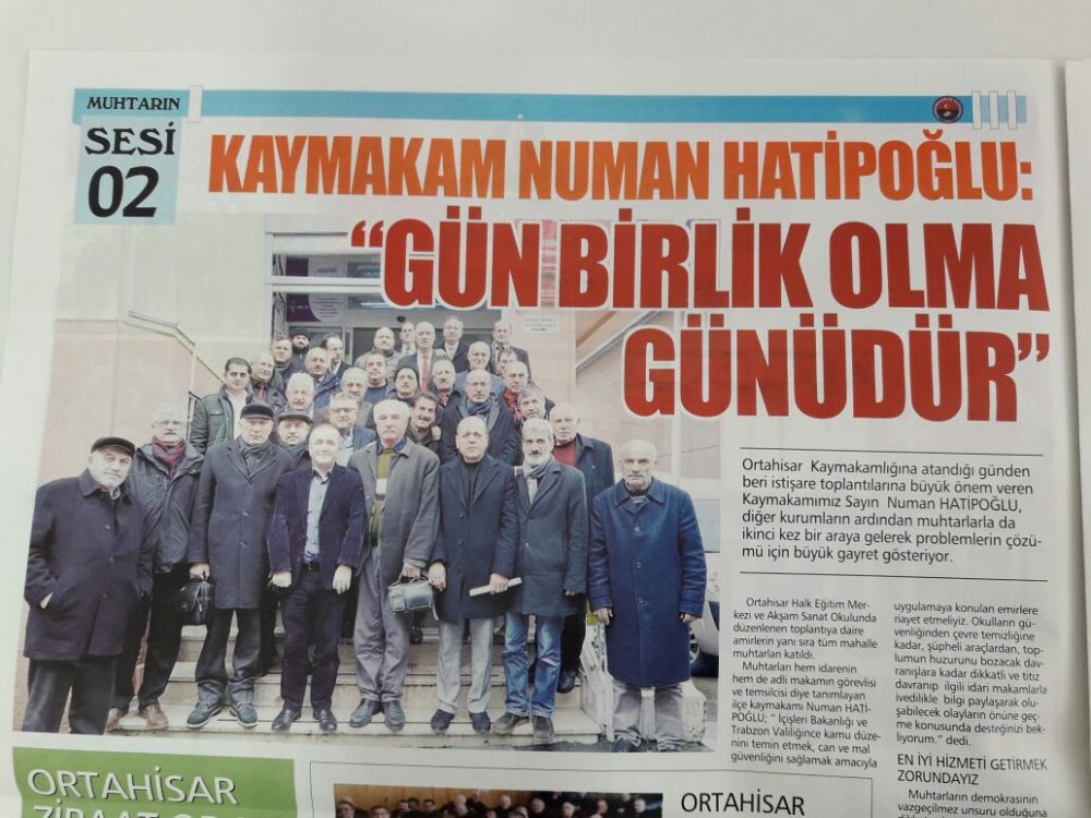 Trabzon muhtarlarının artık gazetesi var!