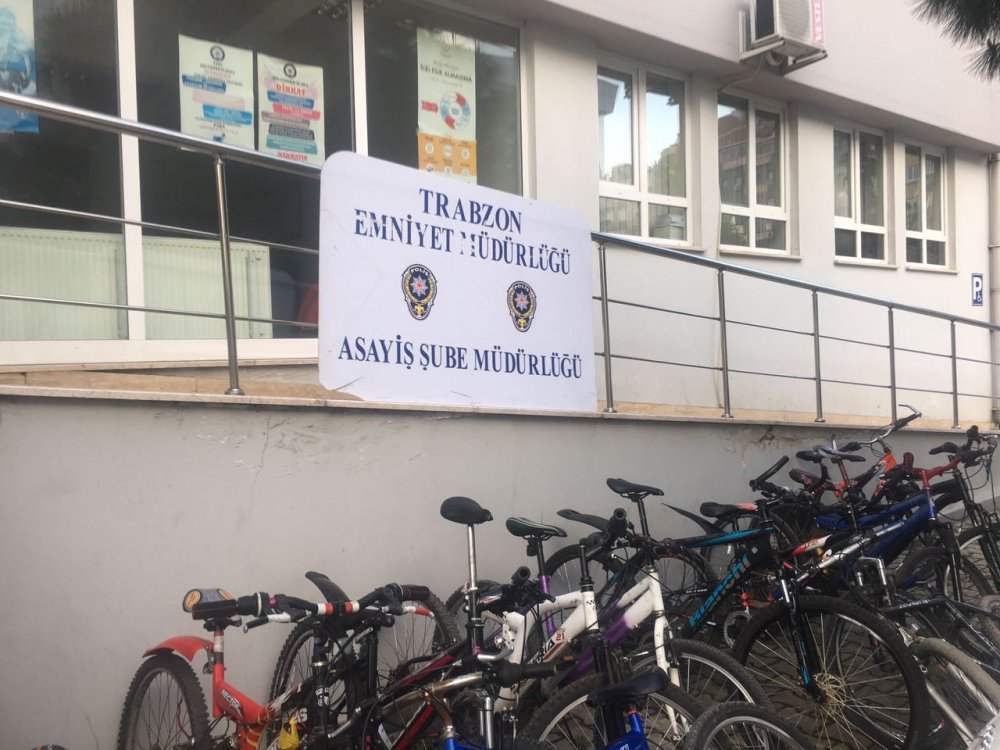 Trabzon'da bisiklet hırsızları yakalandı
